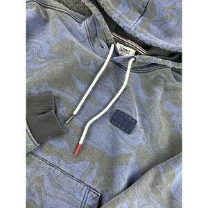 Tommy Jeans Hoodie L Blue Swirl Faded Spell Out Flag Logo